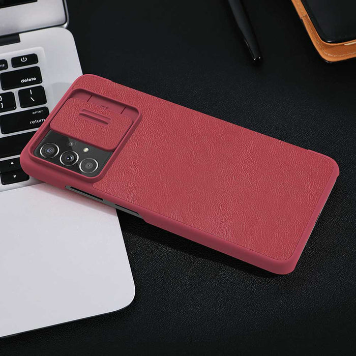Nillkin Qin leather holster case for Samsung Galaxy A73 red