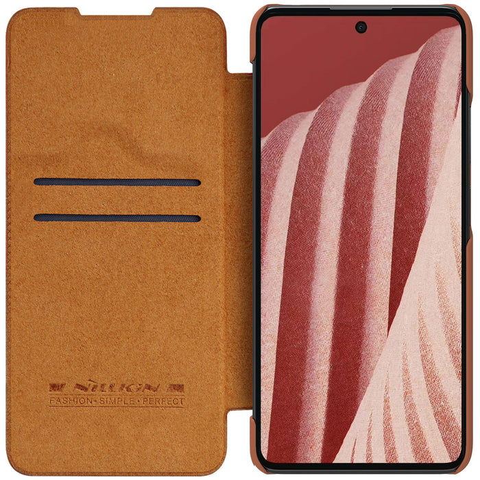 Nillkin Qin leather holster case for Samsung Galaxy A73 brown