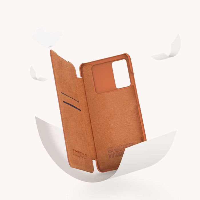 Nillkin Qin leather holster case for Samsung Galaxy A73 brown