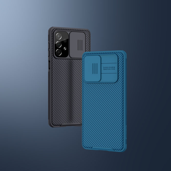 Nillkin CamShield Pro Case Armored Case Cover Camera Protector for Samsung Galaxy A73 Blue