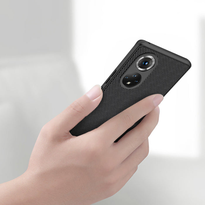 Nillkin Textured Case durable reinforced case with gel frame and nylon back for Honor 50 Pro black