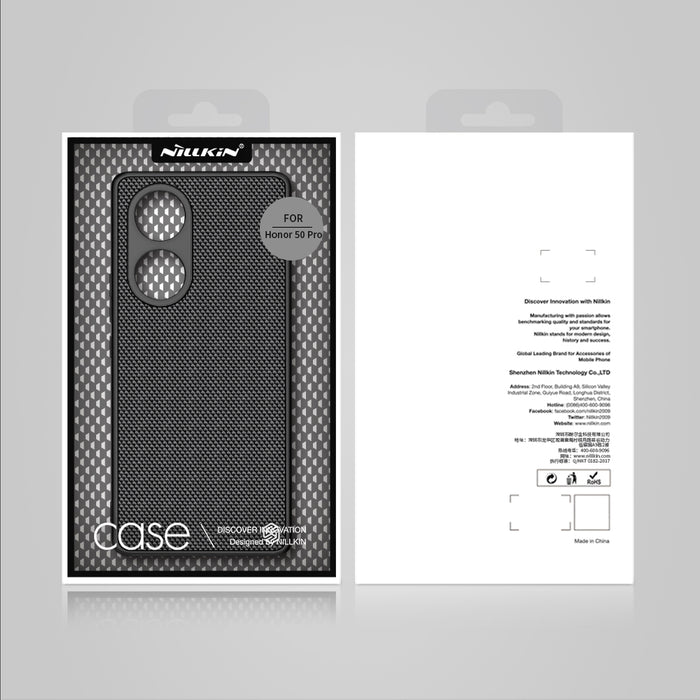 Nillkin Textured Case durable reinforced case with gel frame and nylon back for Honor 50 Pro black