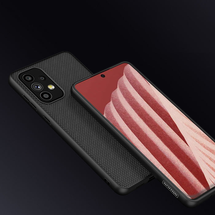 Nillkin Textured Case durable reinforced case with gel frame and nylon back for Samsung Galaxy A73 black