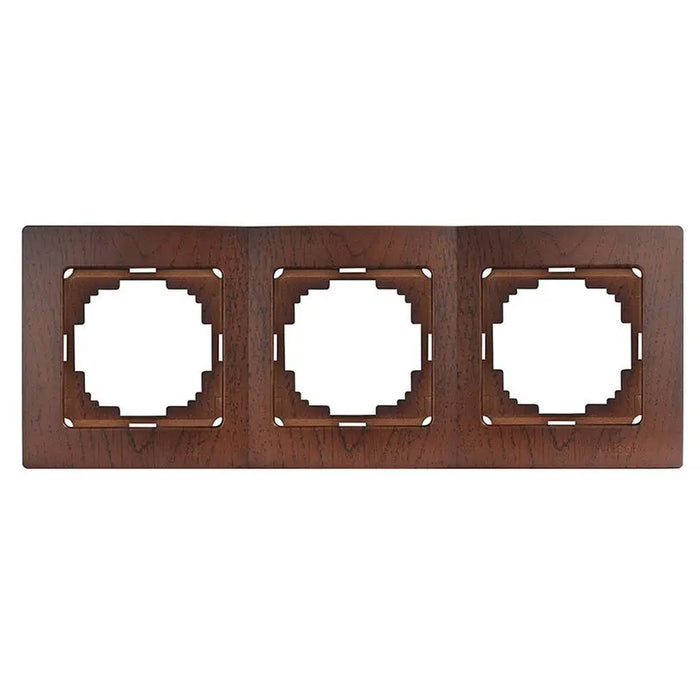 NILSON ALEGRA WALNUT TRIPLE FRAME - Ключове и контакти<<<Електроматериали<<<Praktiker&&&Ключове и