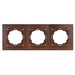 NILSON ALEGRA WALNUT TRIPLE FRAME - Ключове и контакти<<<Електроматериали<<<Praktiker&&&Ключове и