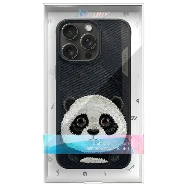 Nimmy Big Eyed Pet 2.0 Panda case for iPhone 15 Pro - black - Cell phone cases and covers<<<HurtelXML