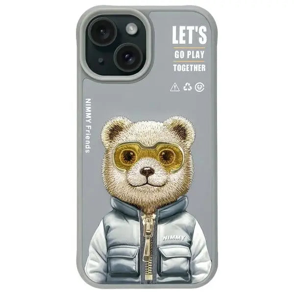 Nimmy Cool&Cute 2.0 Bear Case for iPhone 15 - Gray - Cell phone cases and covers<<<HurtelXML