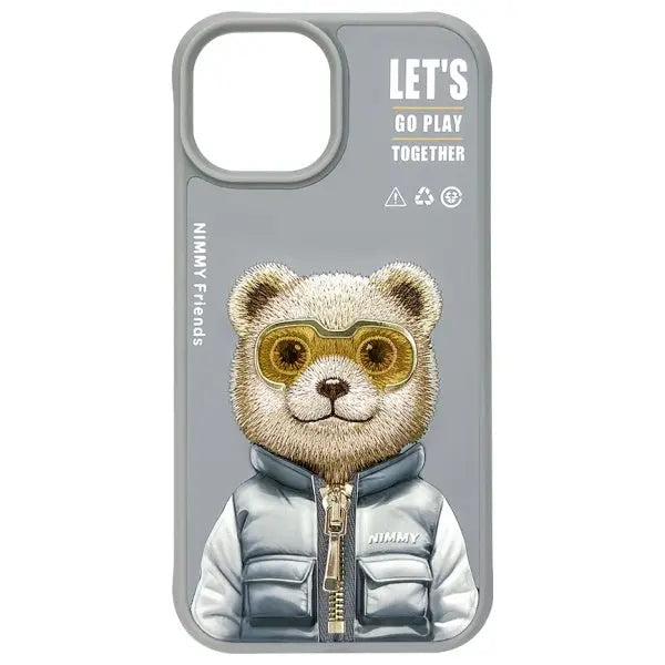 Nimmy Cool&Cute 2.0 Bear Case for iPhone 15 - Gray - Cell phone cases and covers<<<HurtelXML
