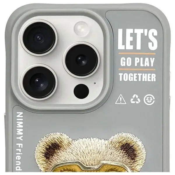 Nimmy Cool&Cute 2.0 Bear Case for iPhone 15 Pro - Gray - Cell phone cases and covers<<<HurtelXML