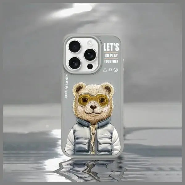 Nimmy Cool&Cute 2.0 Bear Case for iPhone 15 Pro Max - Gray - Cell phone cases and covers<<<HurtelXML