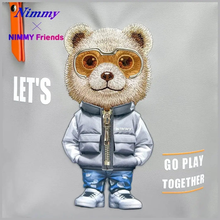 Nimmy Cool&Cute 2.0 Bear Laptop Backpack - Gray - Laptop bags<<<HurtelXML