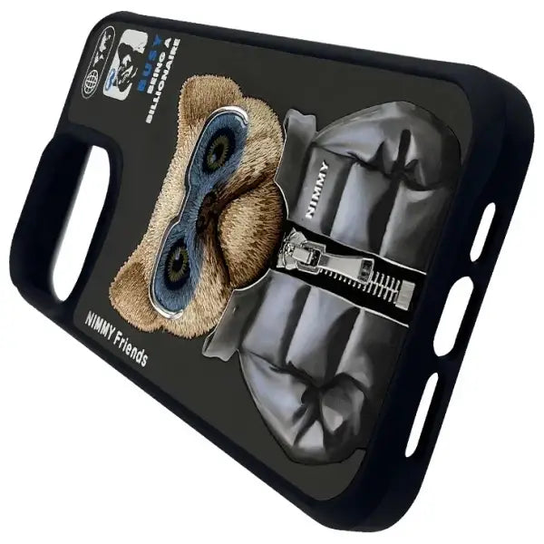 Nimmy Cool&Cute 2.0 Case for iPhone 15 Pro - Black - Headphones and speakers<<<HurtelXML