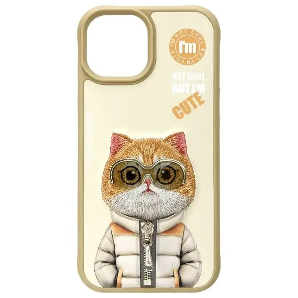 Nimmy Cool&Cute 2.0 Cat Case for iPhone 15 - Beige - Cell phone cases and covers<<<HurtelXML