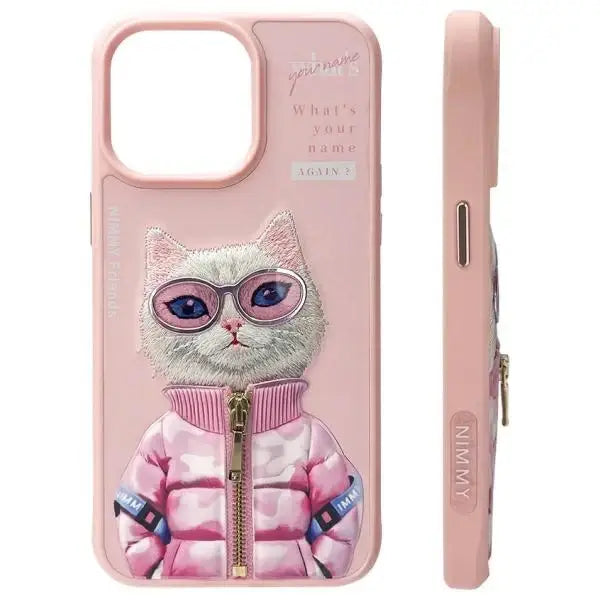 Nimmy Cool&Cute 2.0 Cat Case for iPhone 15 Pro - Pink - Cell phone cases and covers<<<HurtelXML