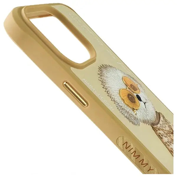 Nimmy Glasses Cool Case for iPhone 15 Pro - Beige - Cell phone cases and covers<<<HurtelXML