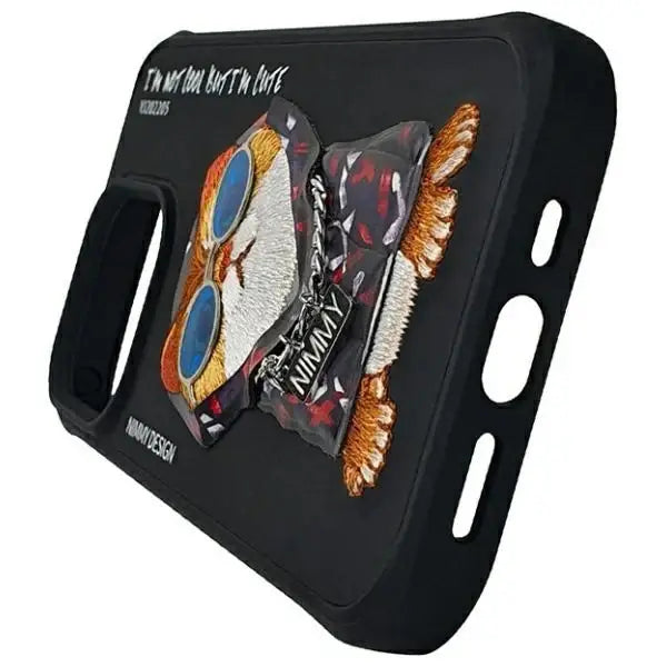 Nimmy Glasses Cool Cat Case for iPhone 15 Pro - Black - Cell phone cases and covers<<<HurtelXML