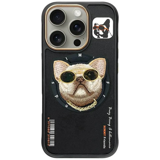 Nimmy Glasses Cool Dog MagSafe Case for iPhone 16 Pro - Black - Cell phone cases and covers<<<HurtelXML