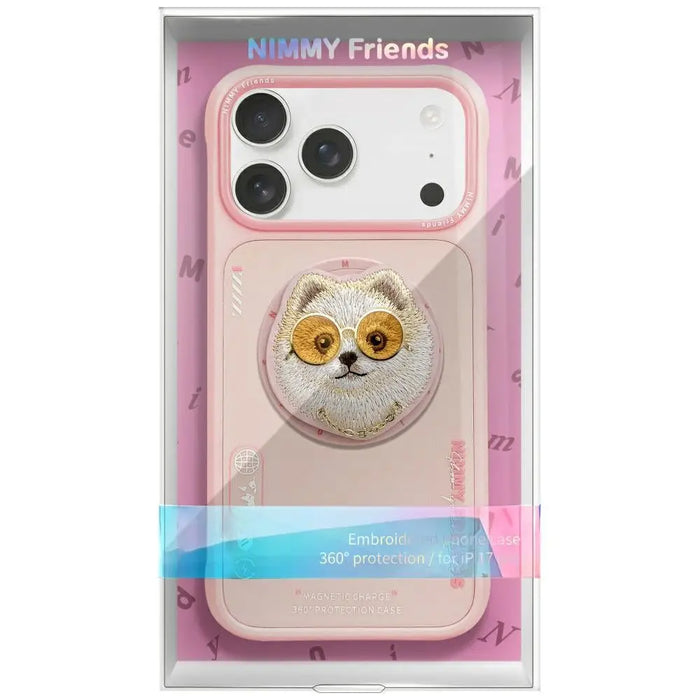 Nimmy Glasses Cool Dog MagSafe Case for iPhone 17 - Pink - Cell phone cases and covers<<<HurtelXML