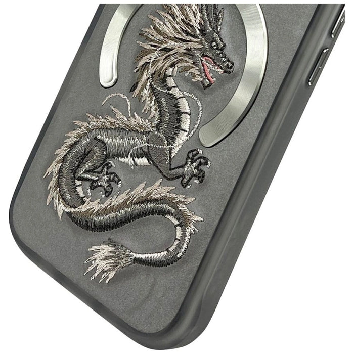 Nimmy Dragon MagSafe Case for iPhone 16 Pro Max - Gray