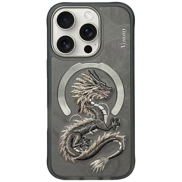 Nimmy Dragon MagSafe Case for iPhone 16 Pro Max - Gray
