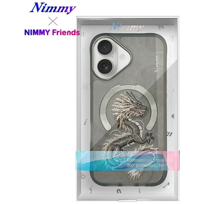 Nimmy Dragon MagSafe iPhone 16 Case - Gray