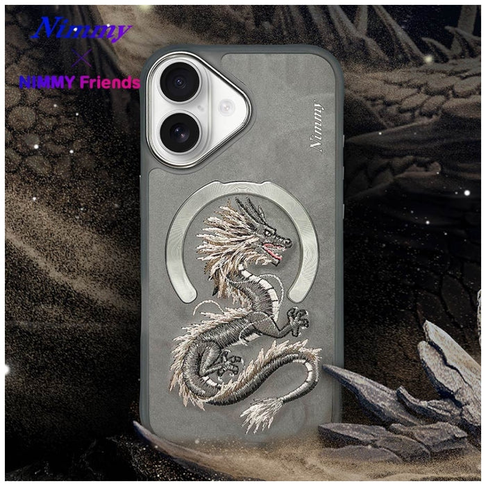 Nimmy Dragon MagSafe iPhone 16 Case - Gray