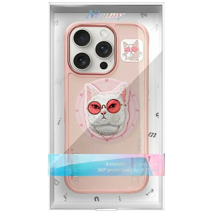 Nimmy Glasses Cool Cat MagSafe Case for iPhone 16 Pro Max - Pink