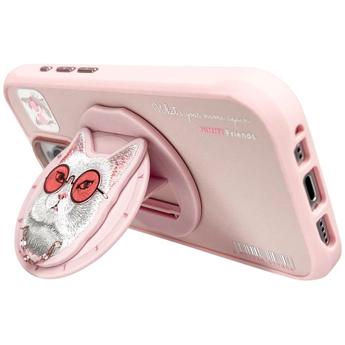 Nimmy Glasses Cool Cat MagSafe Case for iPhone 16 Pro - Pink