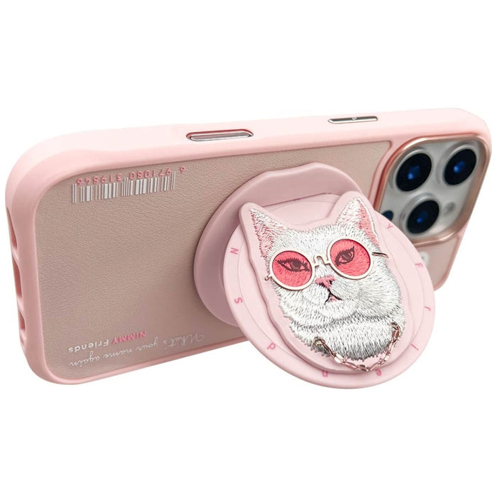 Nimmy Glasses Cool Cat MagSafe Case for iPhone 16 Pro - Pink