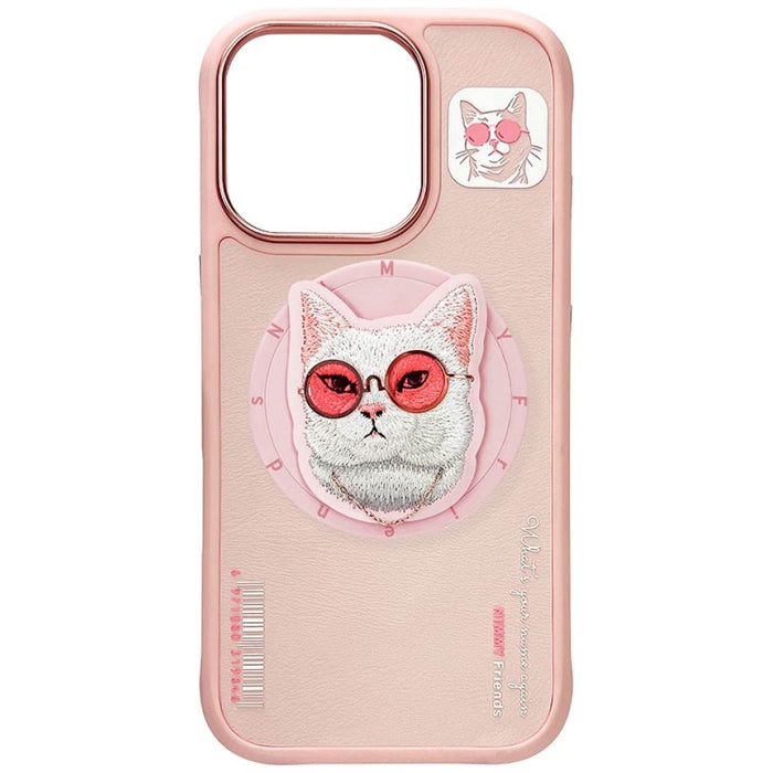 Nimmy Glasses Cool Cat MagSafe Case for iPhone 16 Pro - Pink