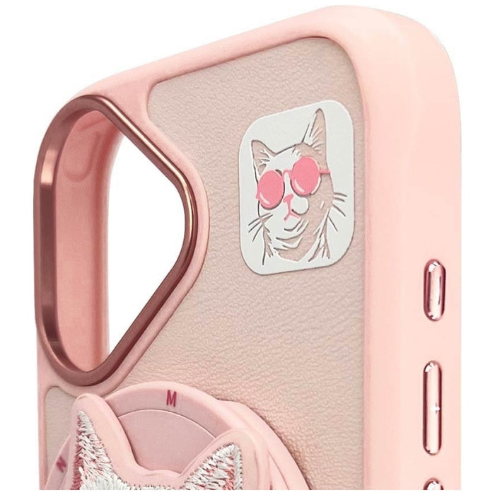 Nimmy Glasses Cool Cat MagSafe Case for iPhone 16 - Pink