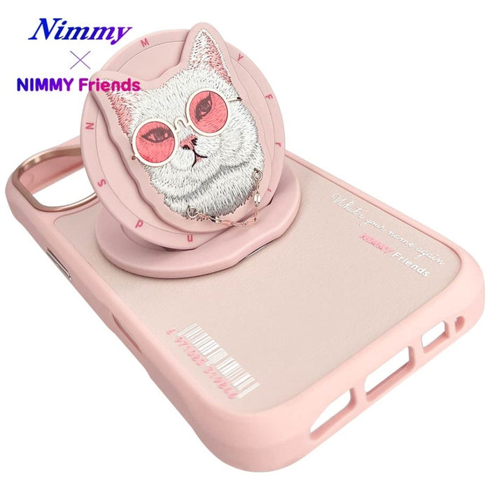 Nimmy Glasses Cool Cat MagSafe Case for iPhone 16 - Pink
