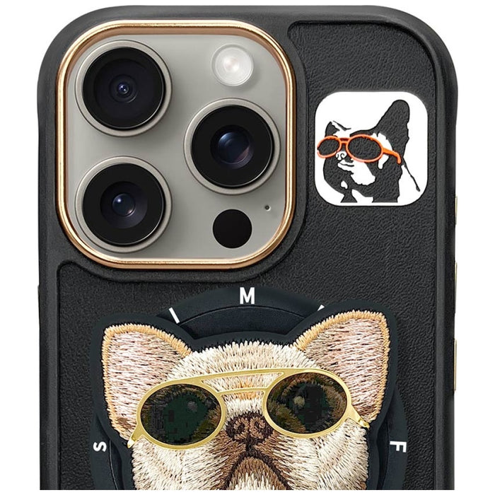 Nimmy Glasses Cool Dog MagSafe Case for iPhone 16 Pro - Black