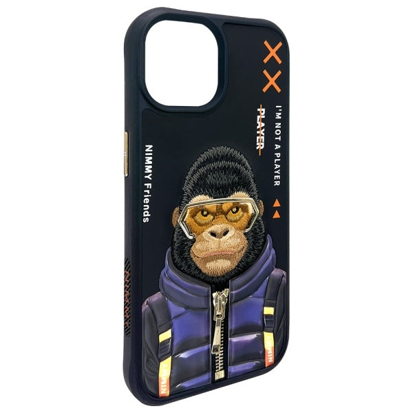 Nimmy Cool&amp;Cute 2.0 Monkey case for iPhone 15 - black