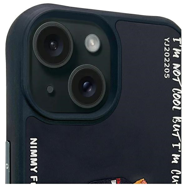 Nimmy Glasses Cool Cat case for iPhone 15 - black