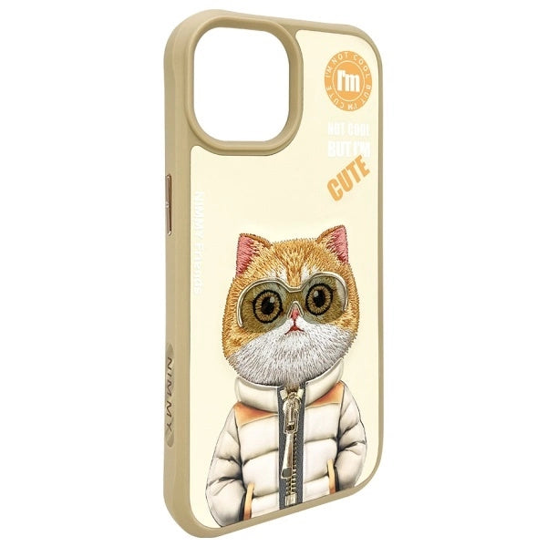 Nimmy Cool&amp;Cute 2.0 Cat Case for iPhone 15 - Beige