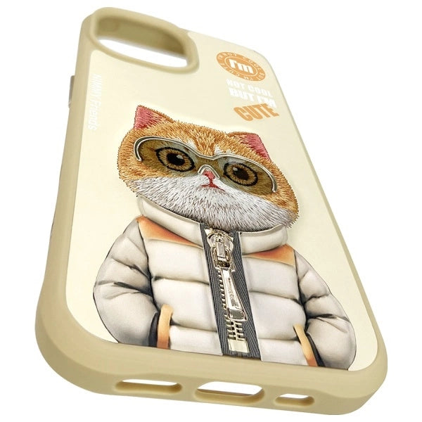 Nimmy Cool&amp;Cute 2.0 Cat Case for iPhone 15 - Beige