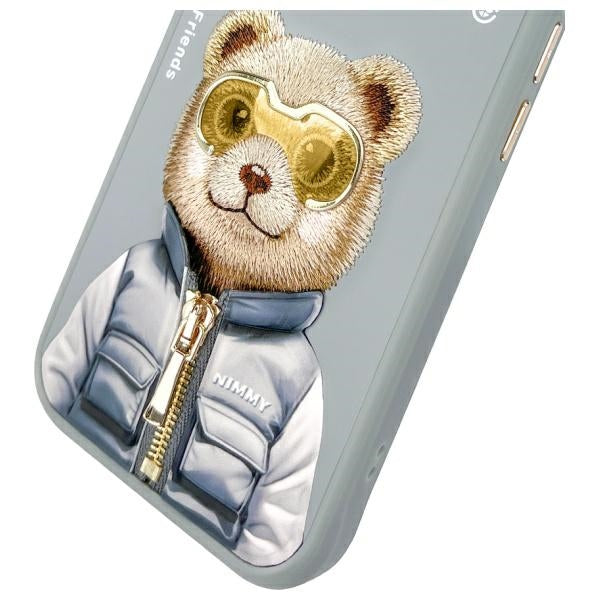 Nimmy Cool&amp;Cute 2.0 Bear Case for iPhone 15 - Gray