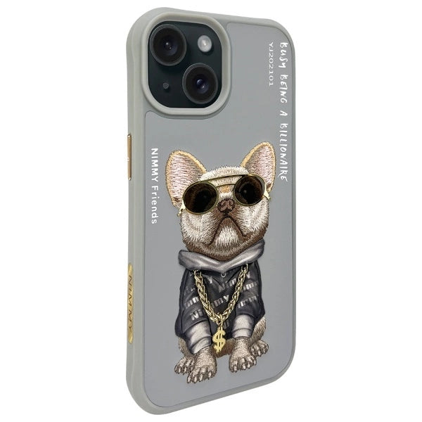 Nimmy Glasses Cool Dog iPhone 15 Case - Gray