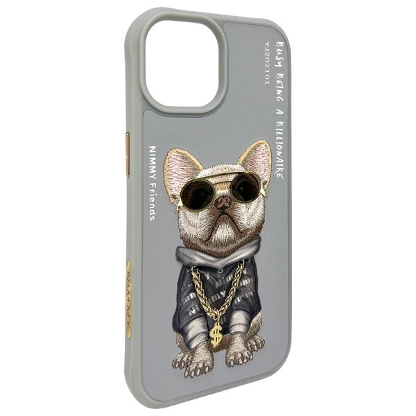 Nimmy Glasses Cool Dog iPhone 15 Case - Gray