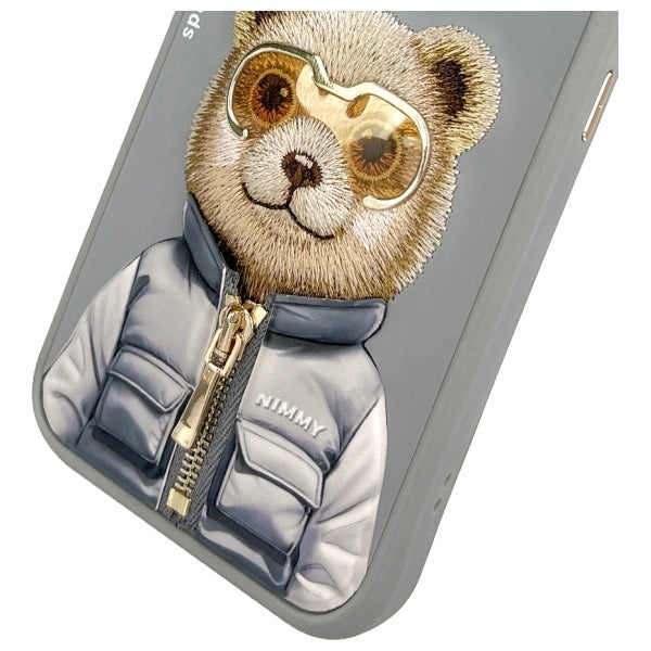 Nimmy Cool&amp;Cute 2.0 Bear Case for iPhone 15 Pro - Gray