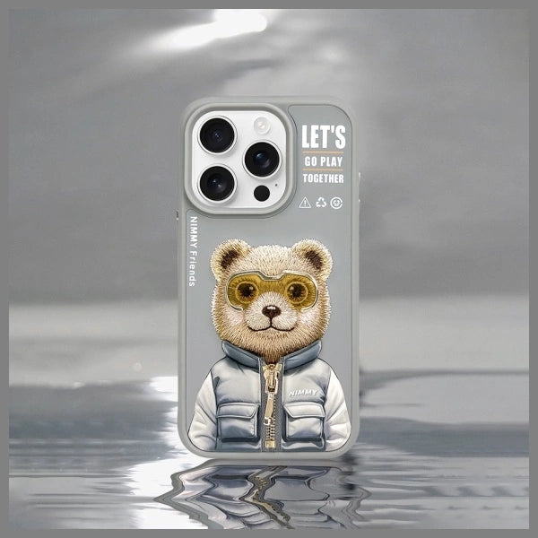 Nimmy Cool&amp;Cute 2.0 Bear Case for iPhone 15 Pro - Gray