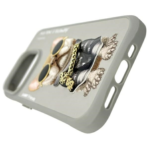Nimmy Glasses Cool Dog iPhone 15 Pro Case - Gray
