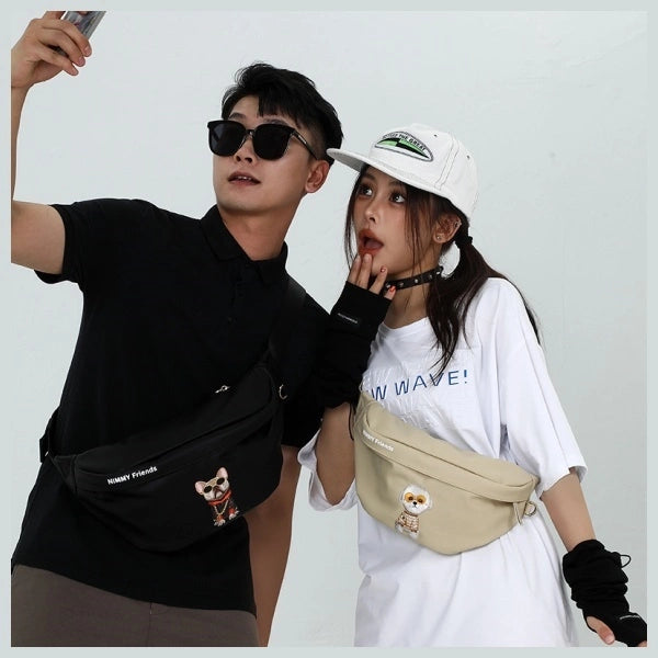 Nimmy Crossbody Glasses Cool Cat Shoulder Bag - Pink