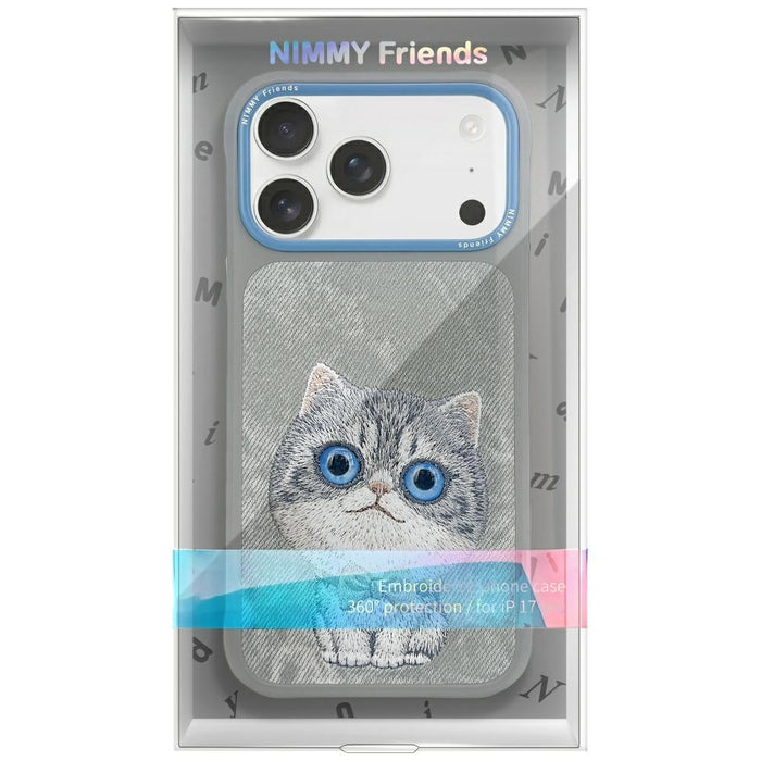 Nimmy Big Eyed Pet 2.0 Cat Case for iPhone 17 Pro Max - Gray