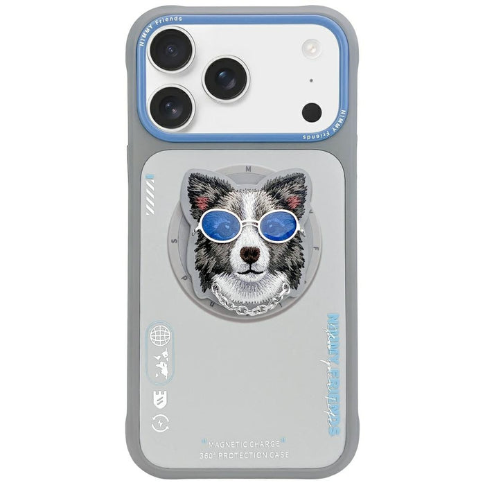 Nimmy Glasses Cool Dog MagSafe Case for iPhone 17 Pro - Gray