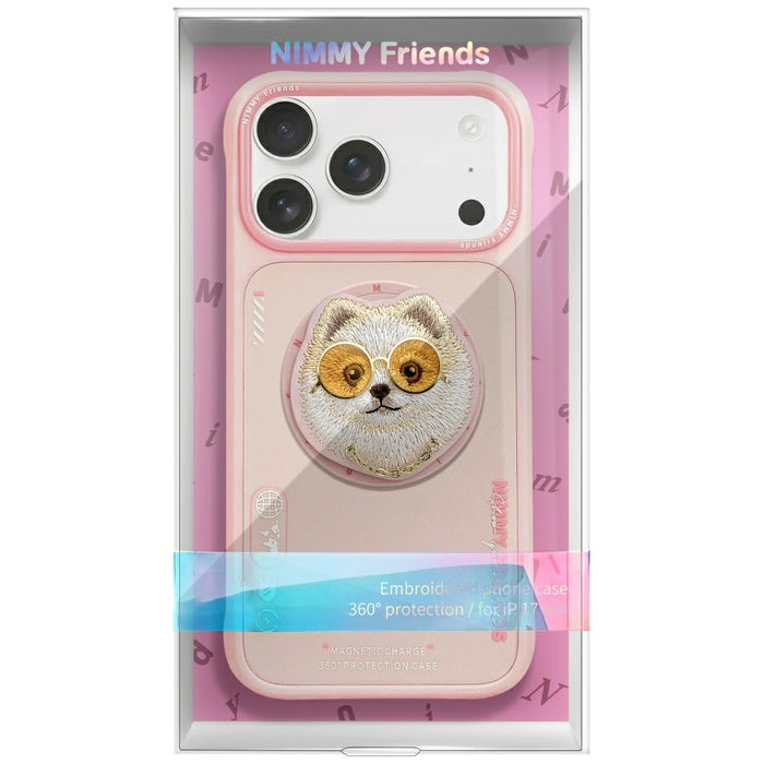 Nimmy Glasses Cool Dog MagSafe Case for iPhone 17 - Pink
