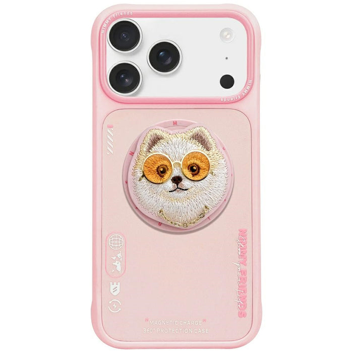 Nimmy Glasses Cool Dog MagSafe Case for iPhone 17 - Pink