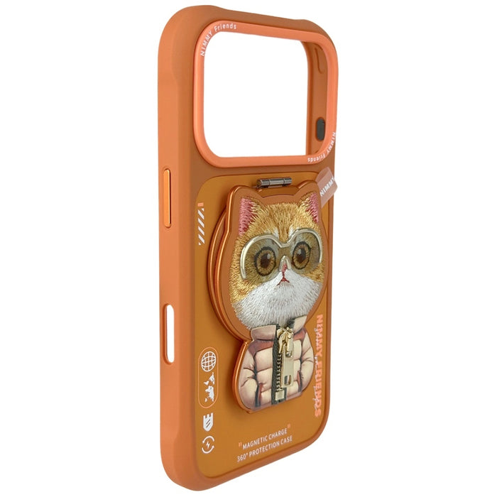 Nimmy Cool&amp;Cute 2.0 Cat Case for iPhone 17 Pro with Magnetic Hanger - Orange