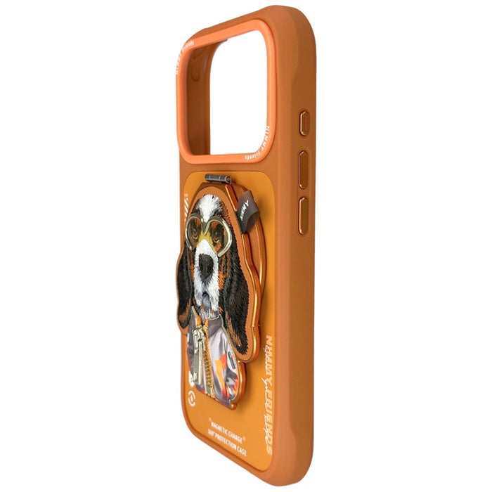 Nimmy Cool&amp;Cute 2.0 Dog Case for iPhone 17 Pro Max with Magnetic Hanger - Orange
